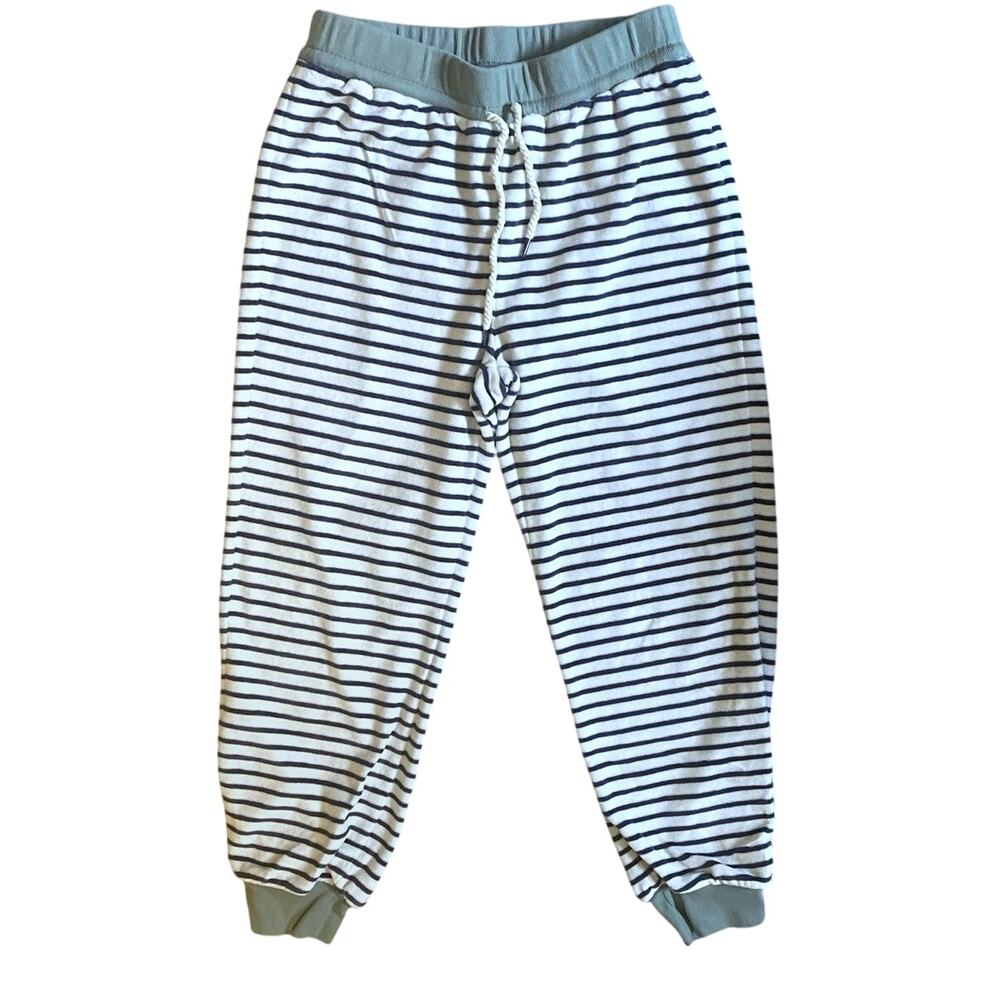 Madewell Make Weekends Longer Pants Women's Size S Blue/White Striped